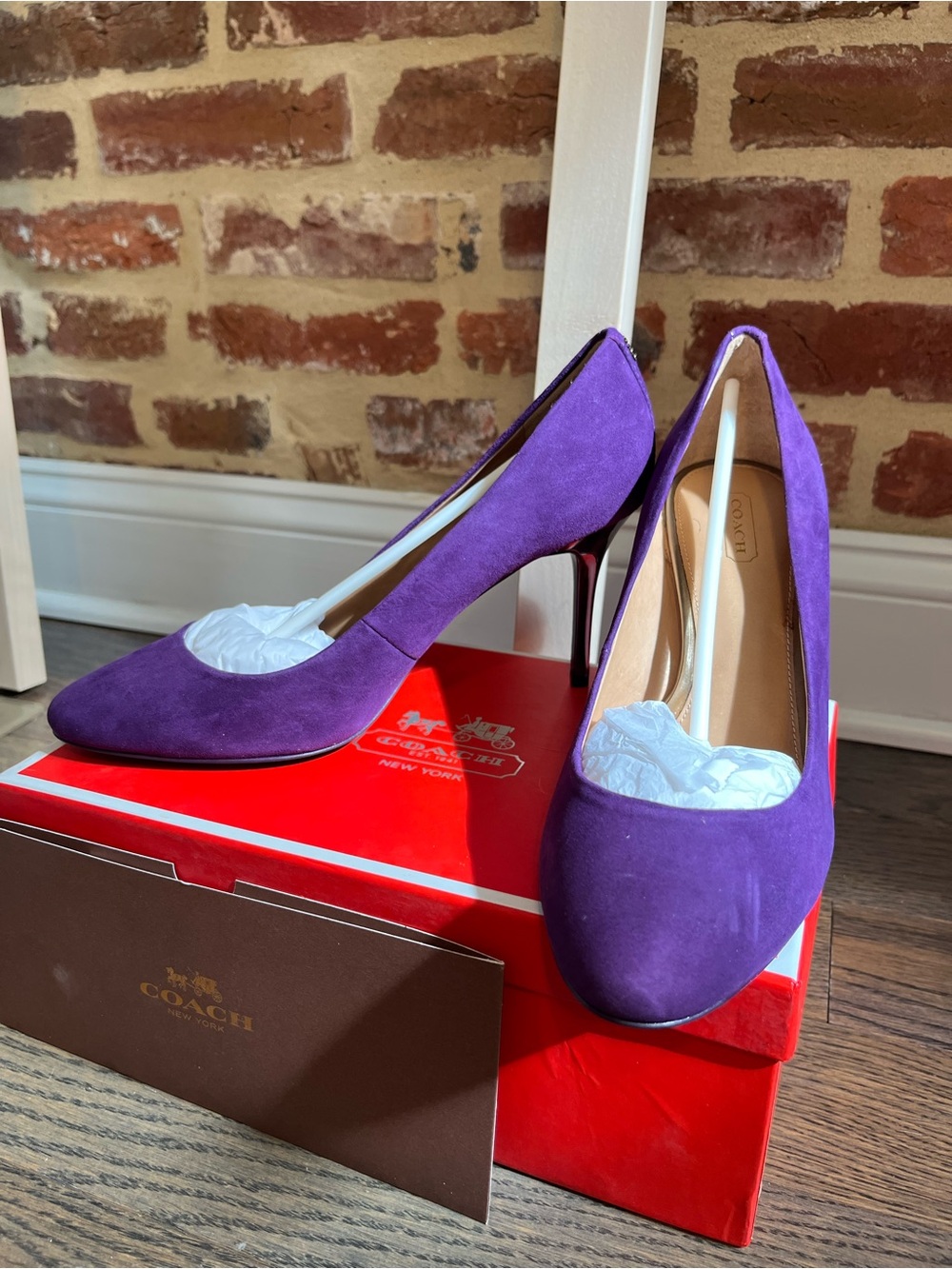 Coach Heels in Plum - Picture 3 of 5